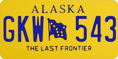 AK license plate GKW543