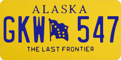 AK license plate GKW547