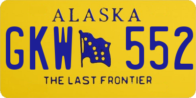 AK license plate GKW552
