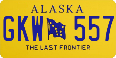 AK license plate GKW557