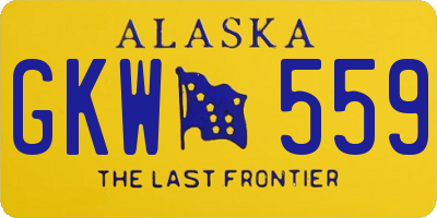AK license plate GKW559