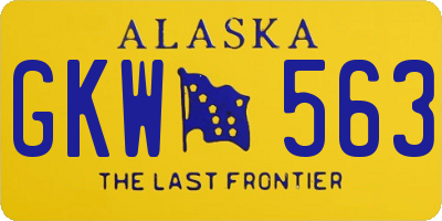 AK license plate GKW563