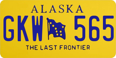AK license plate GKW565