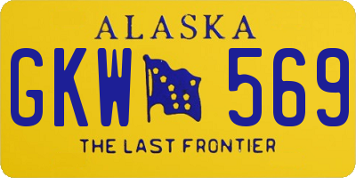 AK license plate GKW569