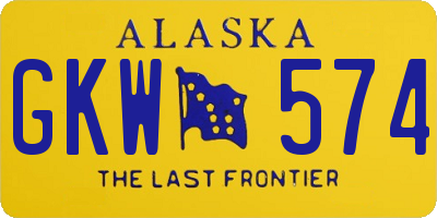 AK license plate GKW574