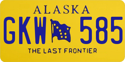 AK license plate GKW585