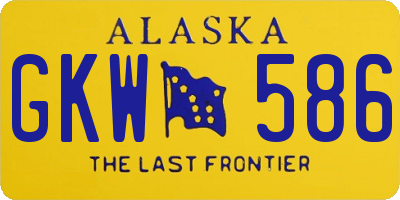 AK license plate GKW586