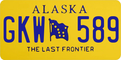 AK license plate GKW589