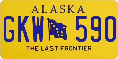 AK license plate GKW590