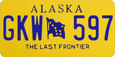 AK license plate GKW597