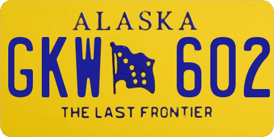 AK license plate GKW602