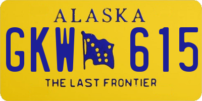 AK license plate GKW615