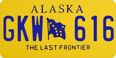 AK license plate GKW616