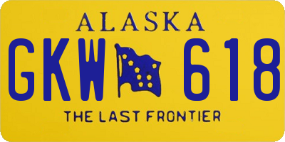 AK license plate GKW618