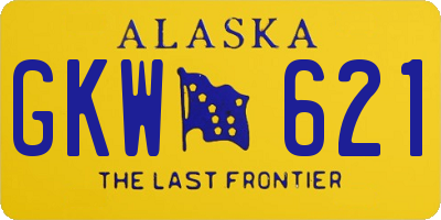 AK license plate GKW621