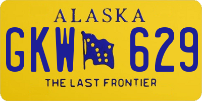 AK license plate GKW629