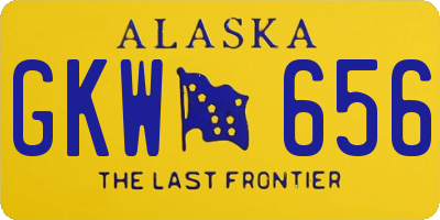 AK license plate GKW656