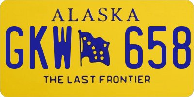 AK license plate GKW658