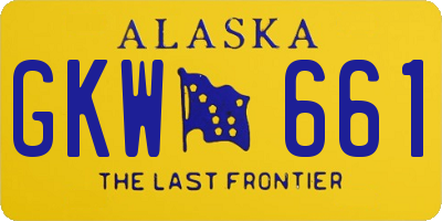 AK license plate GKW661