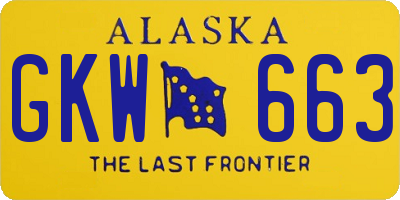 AK license plate GKW663