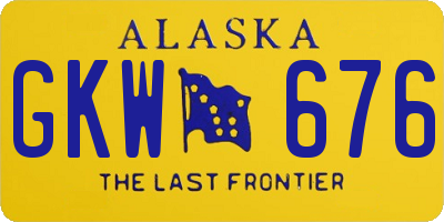 AK license plate GKW676