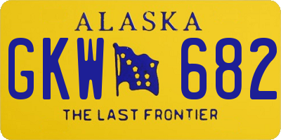 AK license plate GKW682