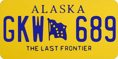 AK license plate GKW689