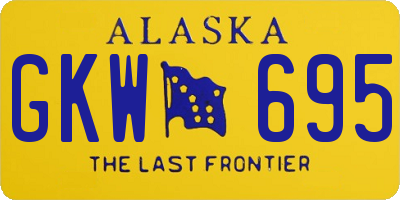 AK license plate GKW695