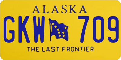 AK license plate GKW709