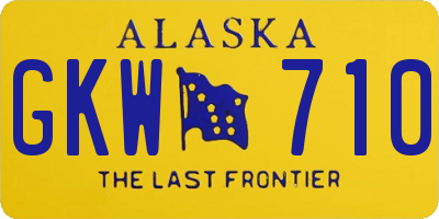 AK license plate GKW710