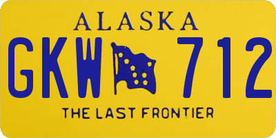 AK license plate GKW712