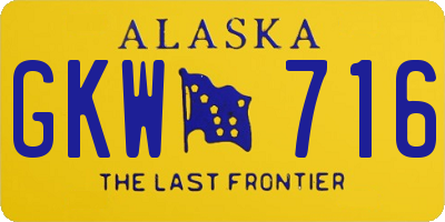 AK license plate GKW716