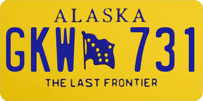 AK license plate GKW731