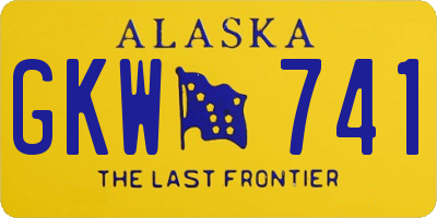 AK license plate GKW741