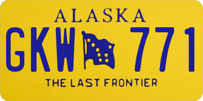 AK license plate GKW771