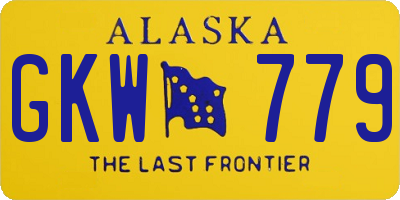 AK license plate GKW779