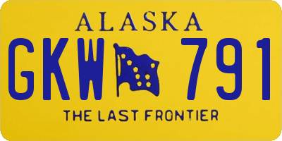 AK license plate GKW791