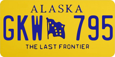 AK license plate GKW795