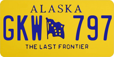 AK license plate GKW797