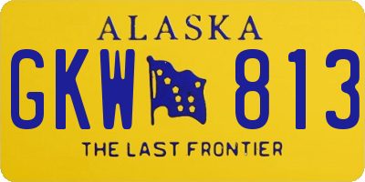 AK license plate GKW813