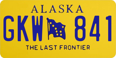 AK license plate GKW841