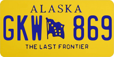 AK license plate GKW869