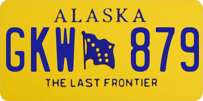 AK license plate GKW879
