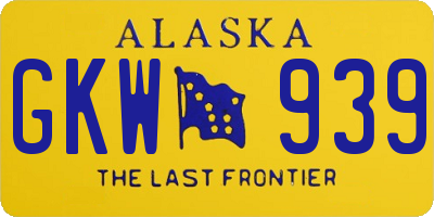 AK license plate GKW939