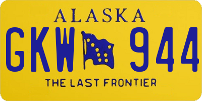 AK license plate GKW944