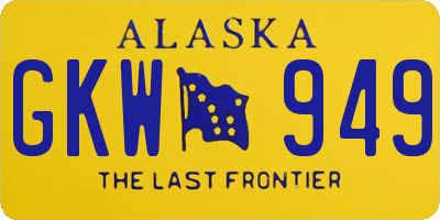 AK license plate GKW949