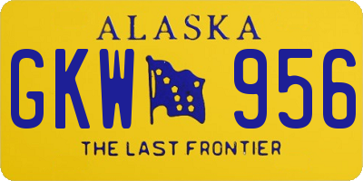 AK license plate GKW956