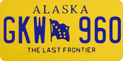 AK license plate GKW960