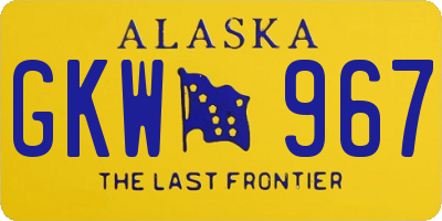 AK license plate GKW967
