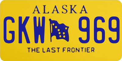 AK license plate GKW969